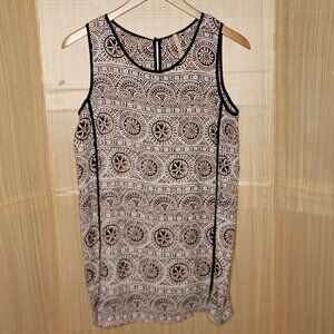 My Beloved Womens Semi Sheer Geometric Dress Small